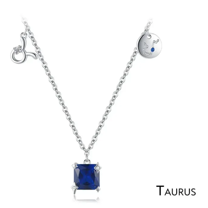 Birthstone Zodiac Sign Symbol Charm Pendant Necklace