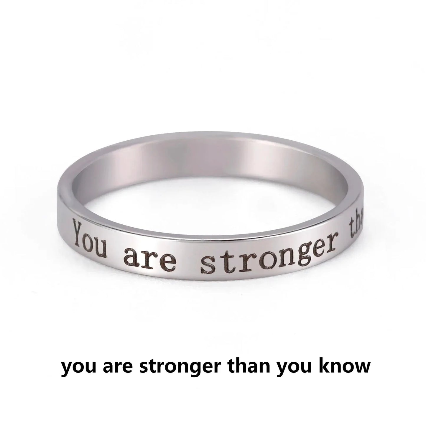 Positive Words Inspirational Ring