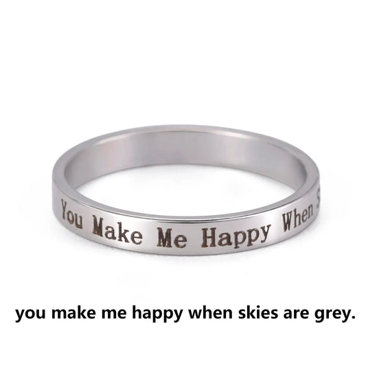 Positive Words Inspirational Ring