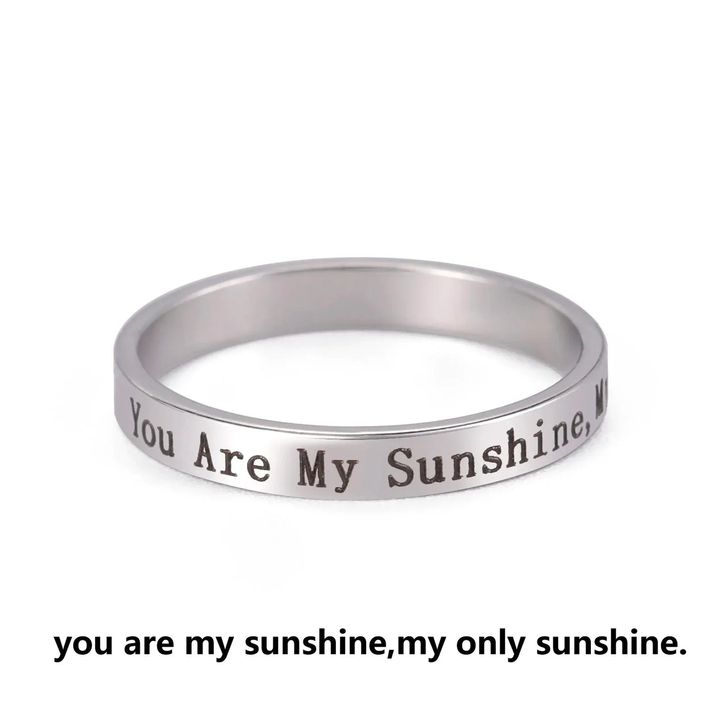 Positive Words Inspirational Ring
