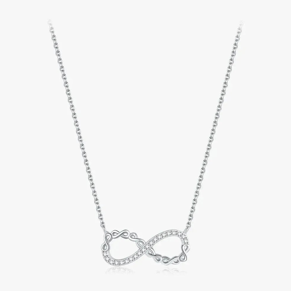 Silver Romantic Infinite Love Pendant Necklace