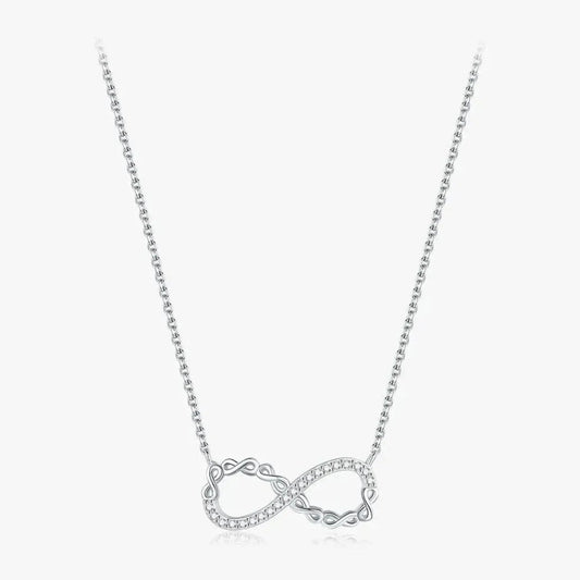 Silver Romantic Infinite Love Pendant Necklace