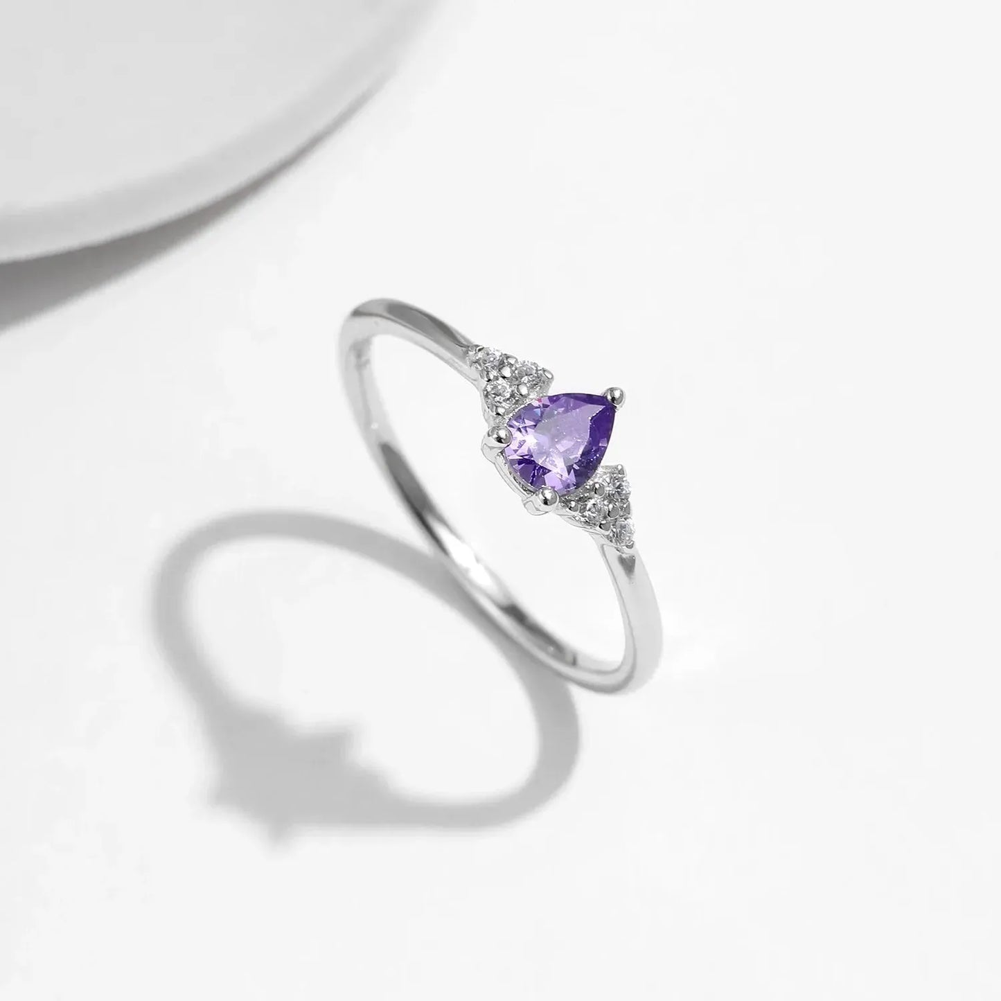 Silver Water Drop Cocktail Ring