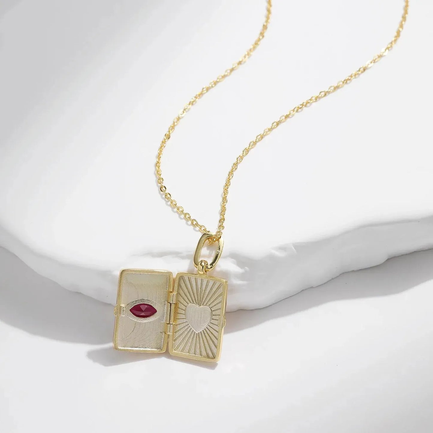 925 Sterling Silver Heart Open Love letter Pendant Necklace