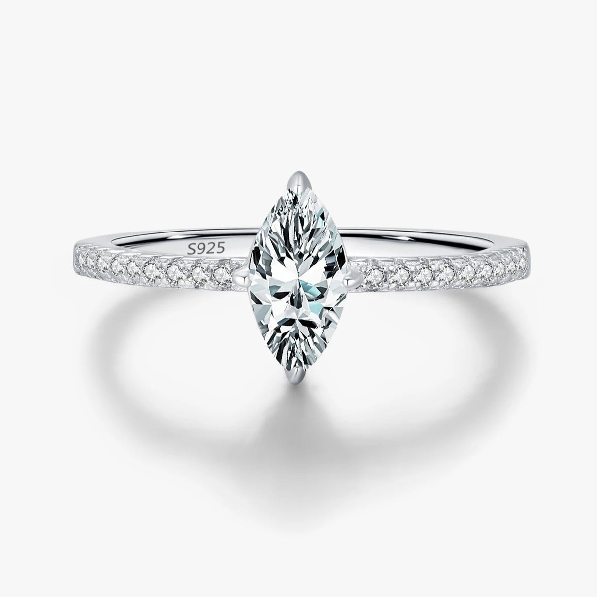 0.5Ct Rhombus Moissanite Ring