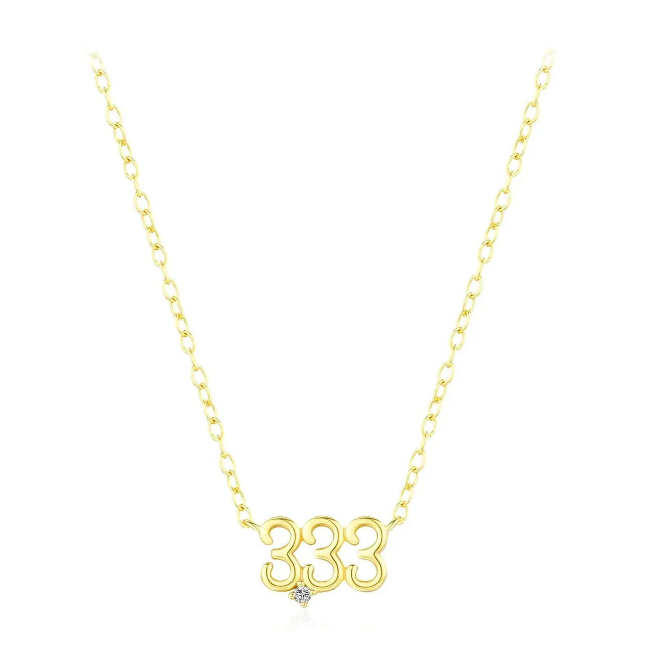 925 Sterling Silver Simple Digit Stackable Necklaces