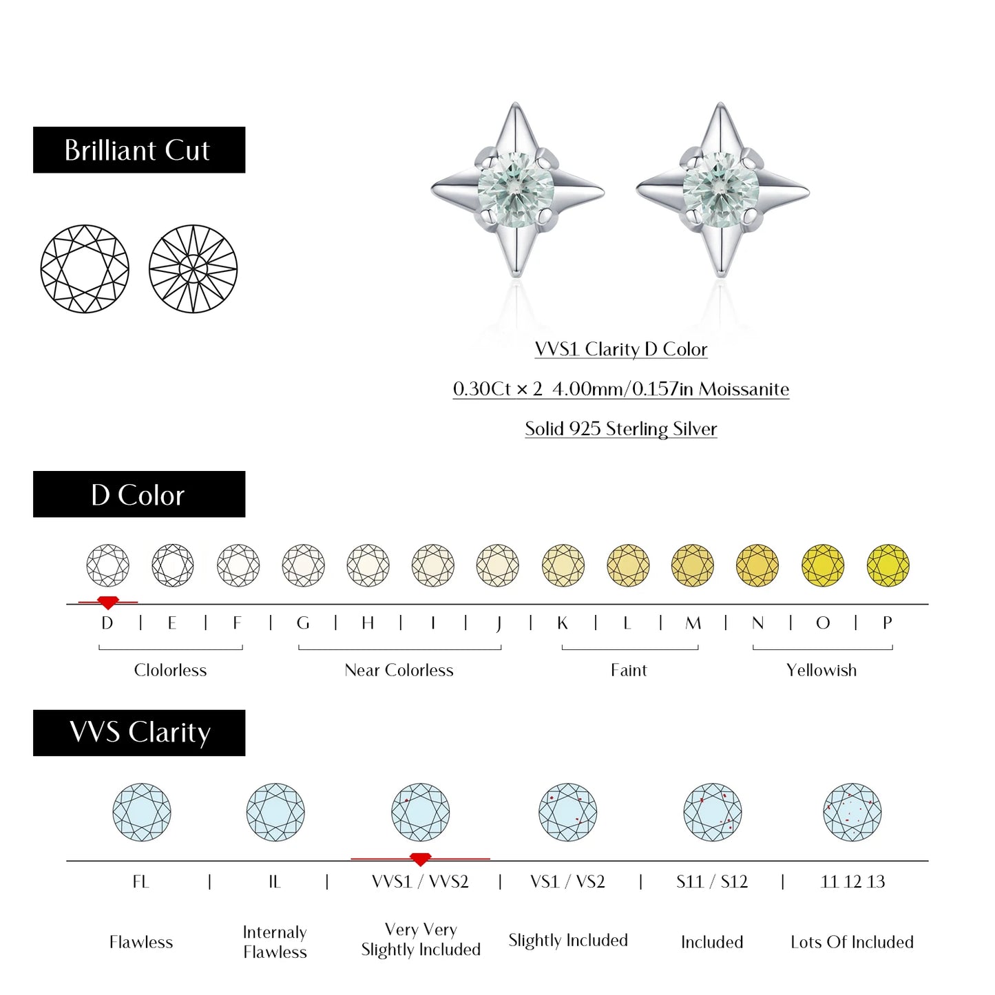 Sterling Silver Exquisite Darts Stud Earrings
