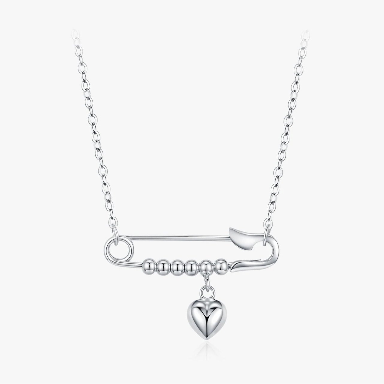 Trendy Mirror Heart Swing Necklace