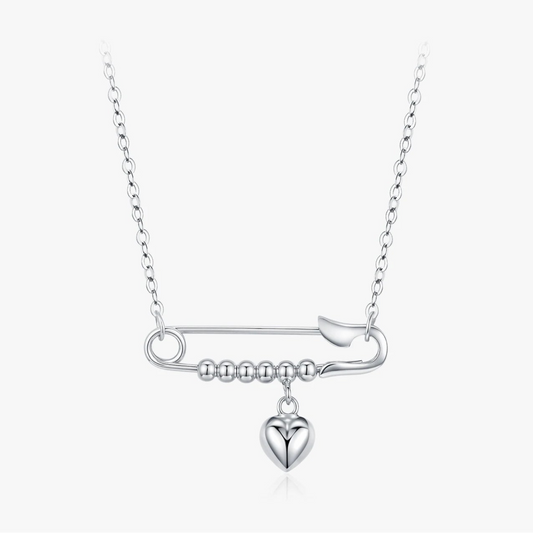 Trendy Mirror Heart Swing Necklace