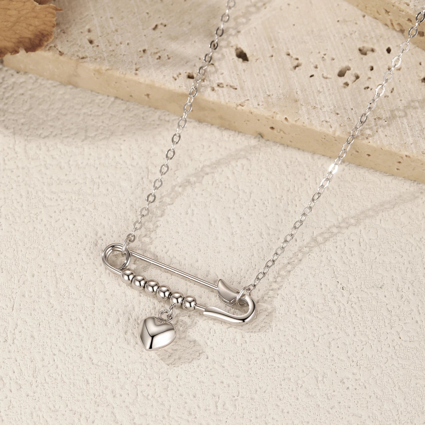 Trendy Mirror Heart Swing Necklace