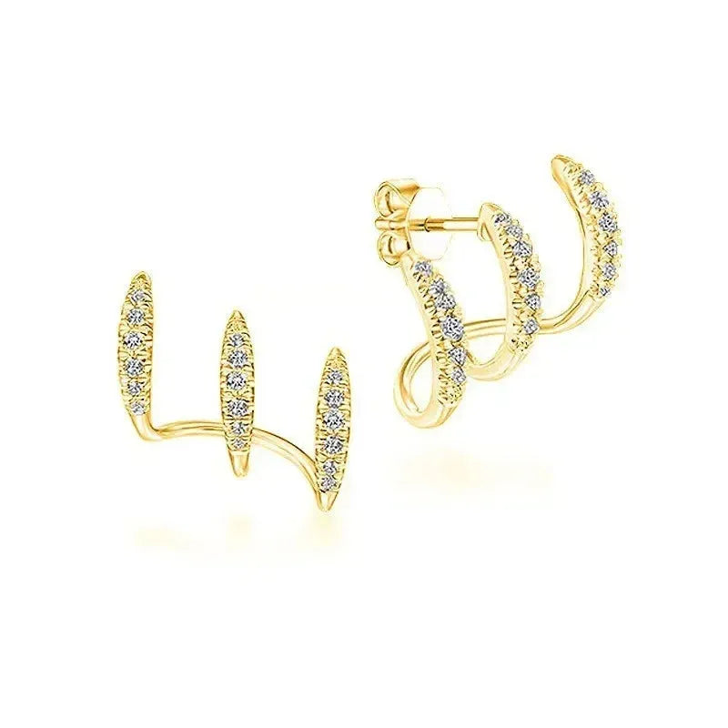925 Sterling Silver Claws Stud Earrings