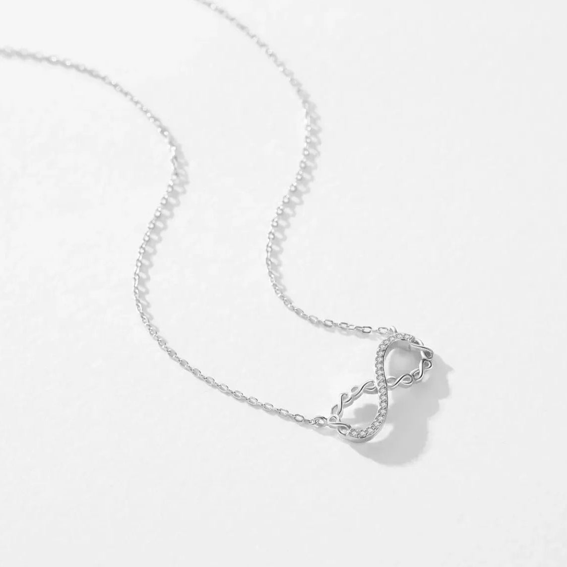 Silver Romantic Infinite Love Pendant Necklace