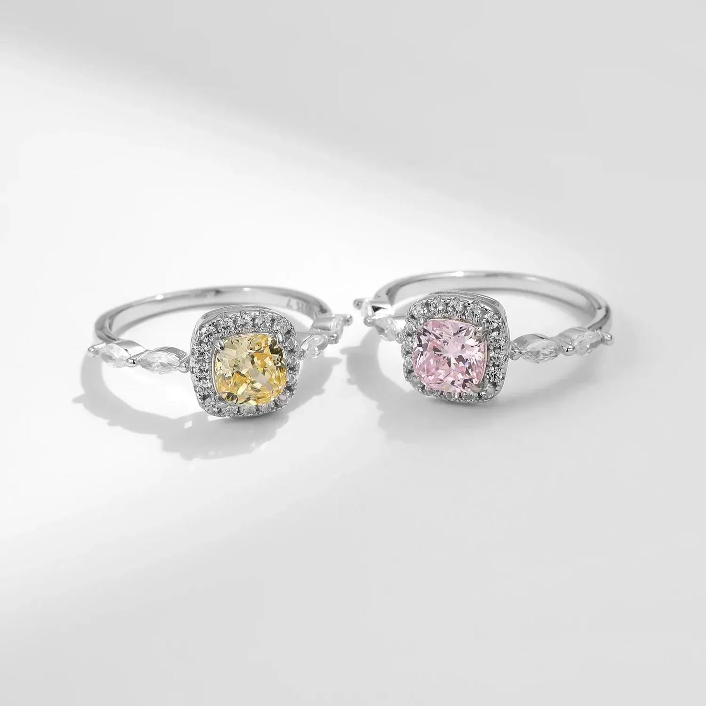Classic Pink & Yellow Ice Cut Ring