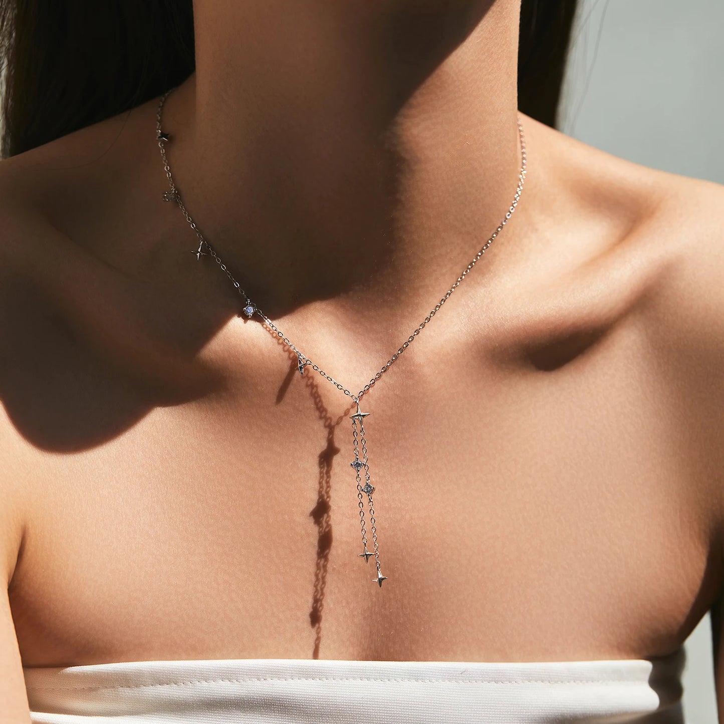 Celestial Star Drop Necklace