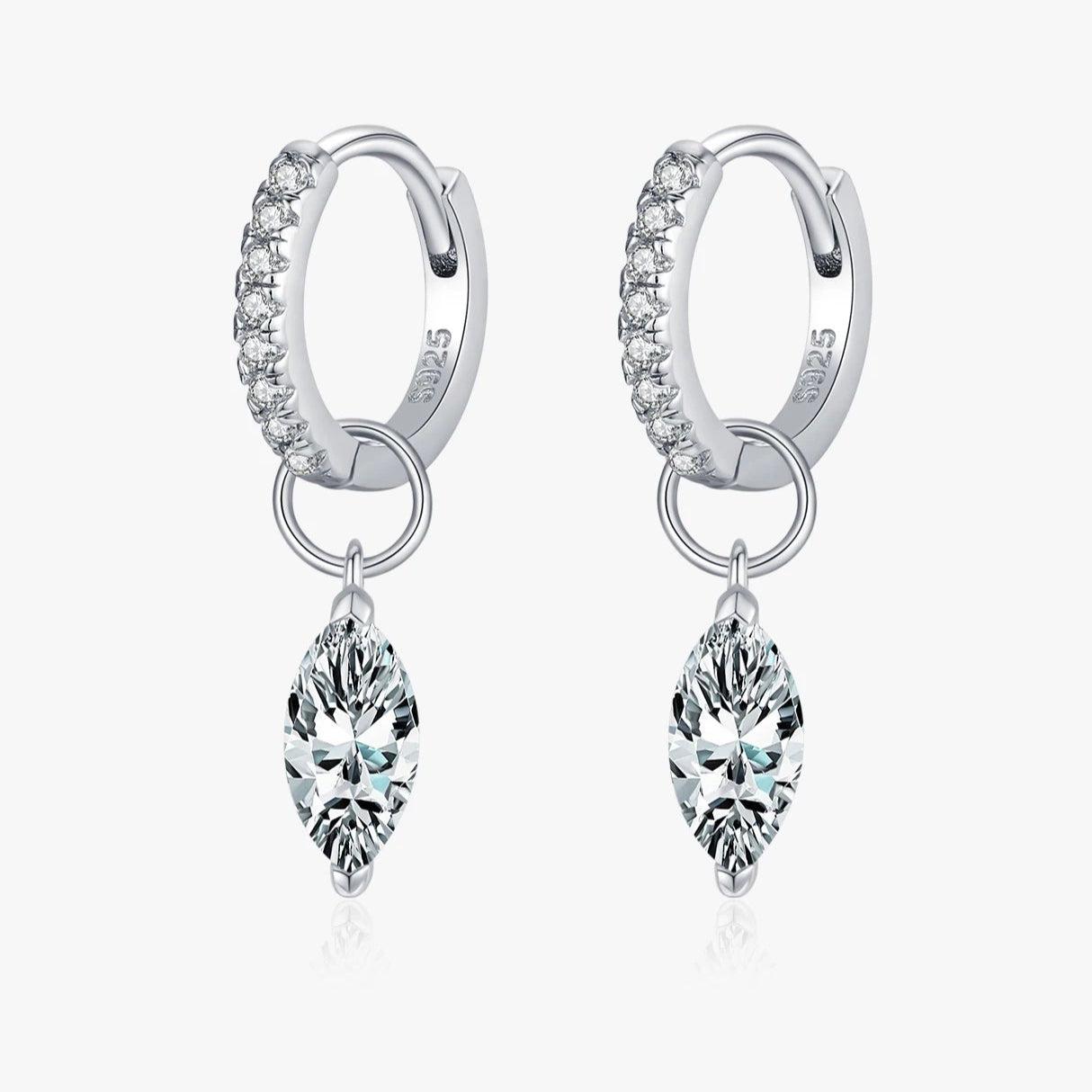 Rhombic Moissanite Ear Buckles