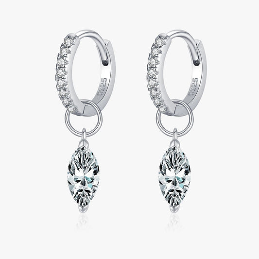 Rhombic Moissanite Ear Buckles
