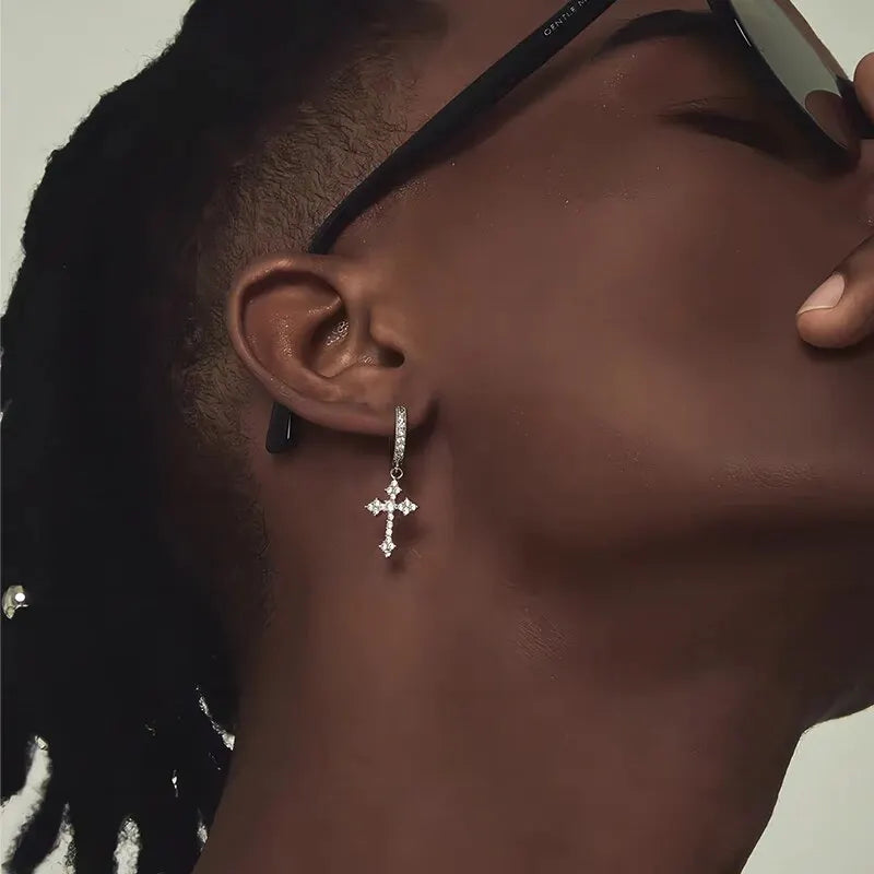 Classic Crystal Cross Earrings – Perfect for Parties & Gifts