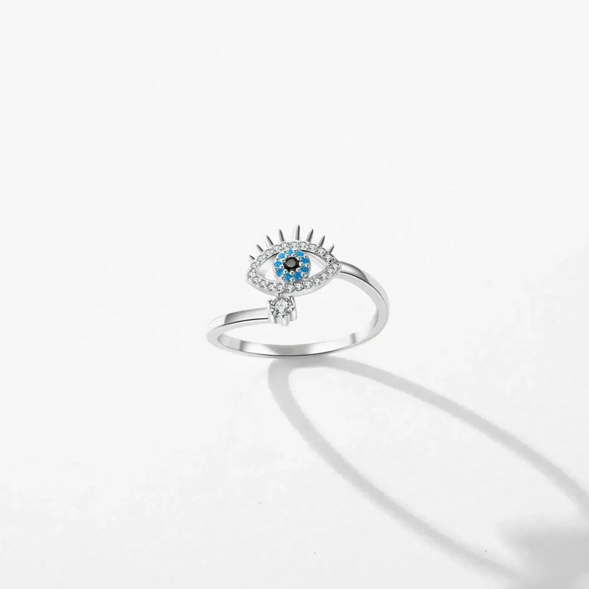 925 Sterling Silver Eyelash Adjustable Ring