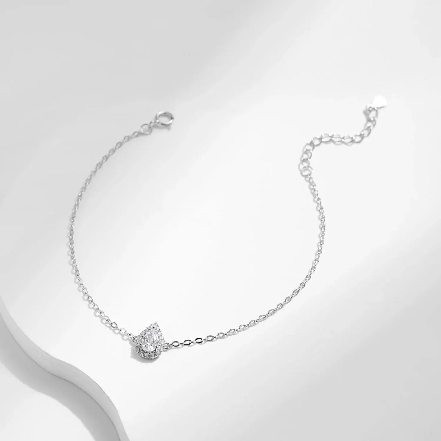 Water Drop Clear CZ Bracelet