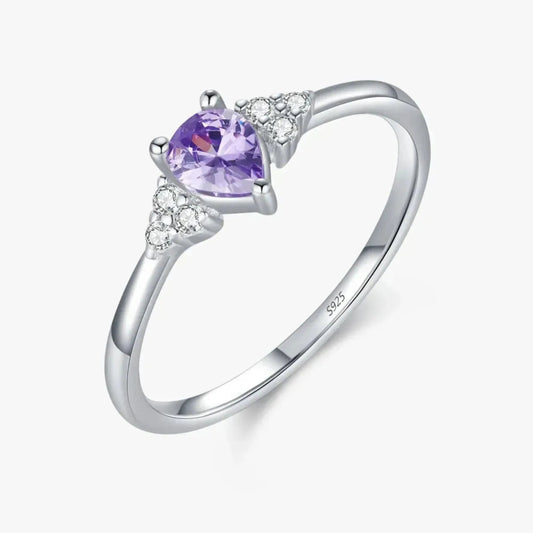 Silver Water Drop Cocktail Ring
