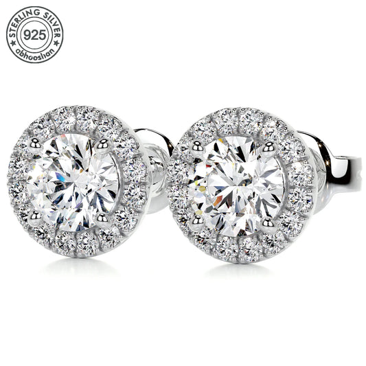 Minimalist Moissanite Threader Earrings – 925 Sterling Silver