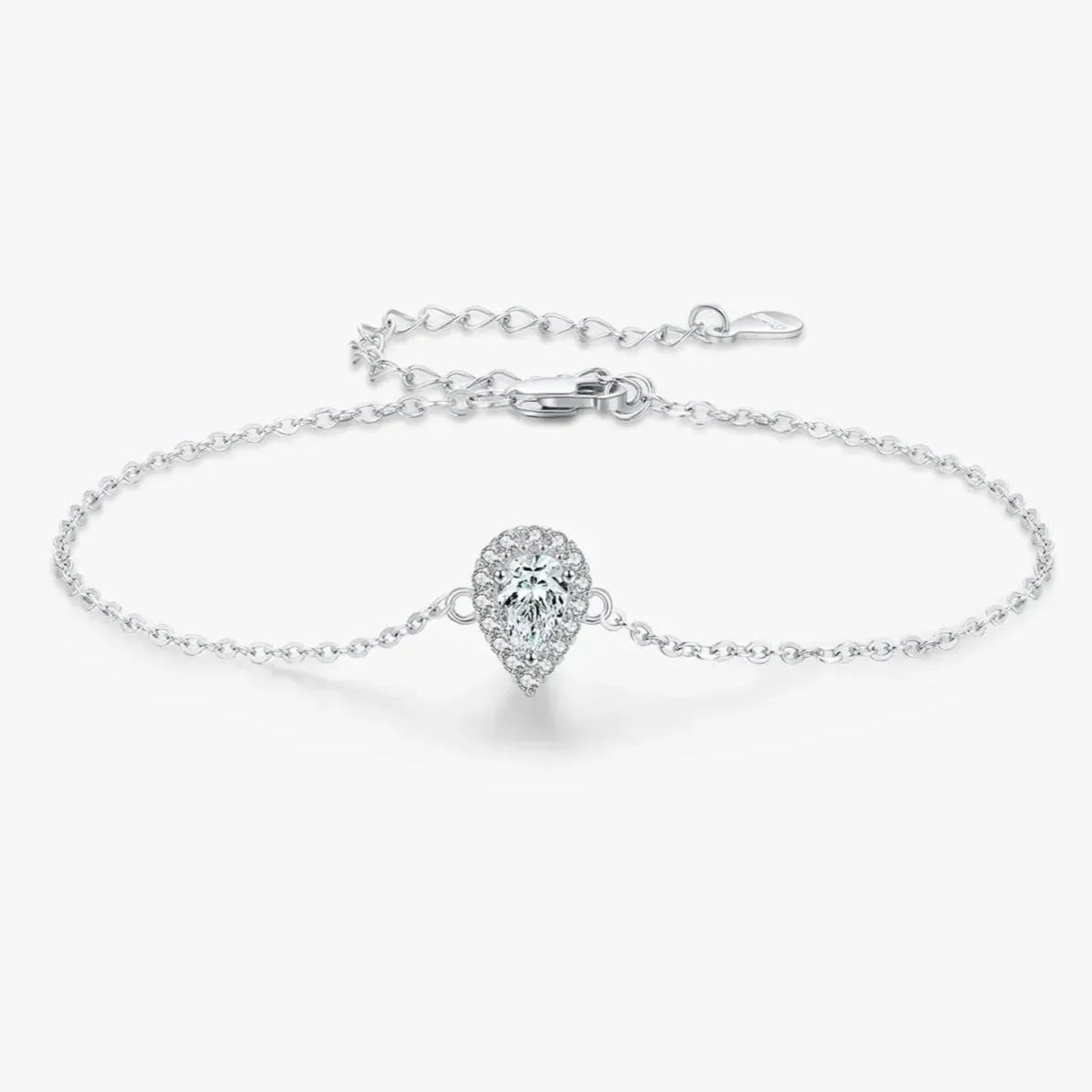 Water Drop Clear CZ Bracelet