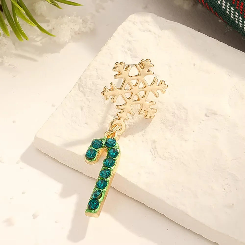 Festive Santa Hat, Candy Cane & Snowflake Earrings