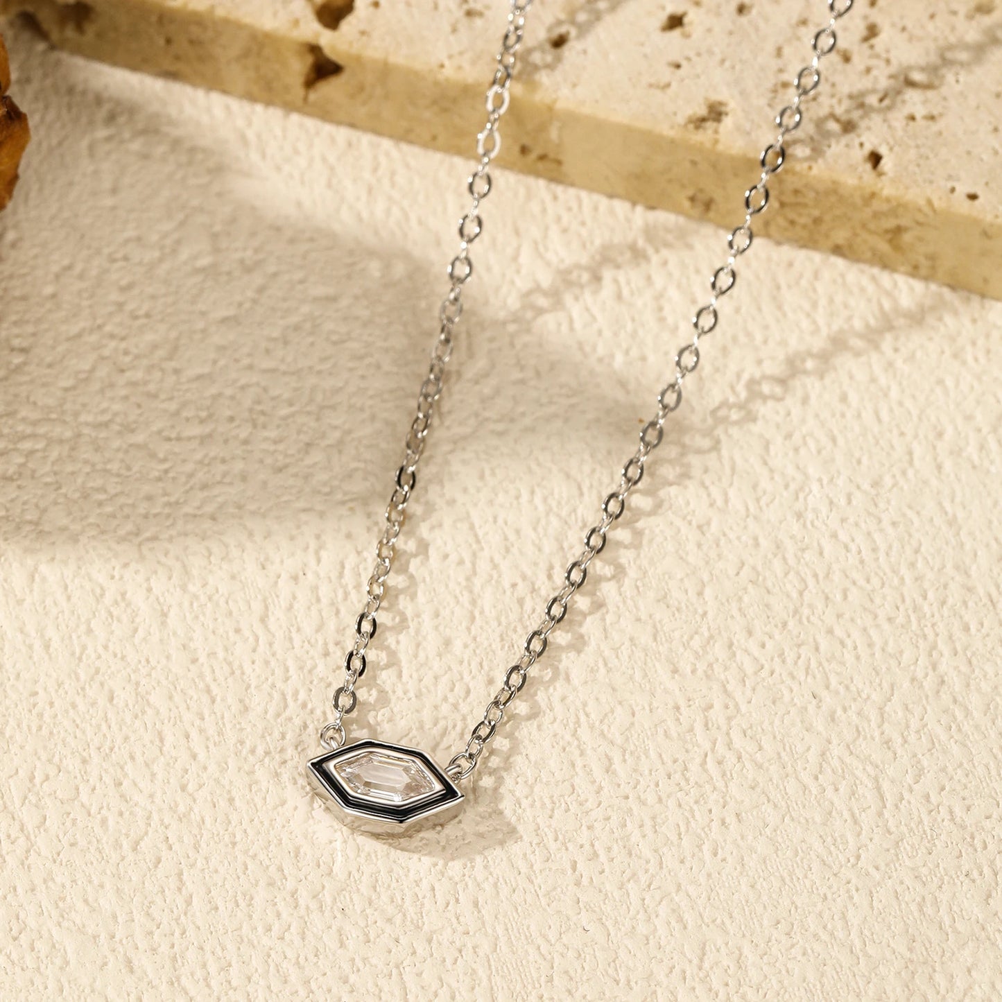 Black Enamel Necklace