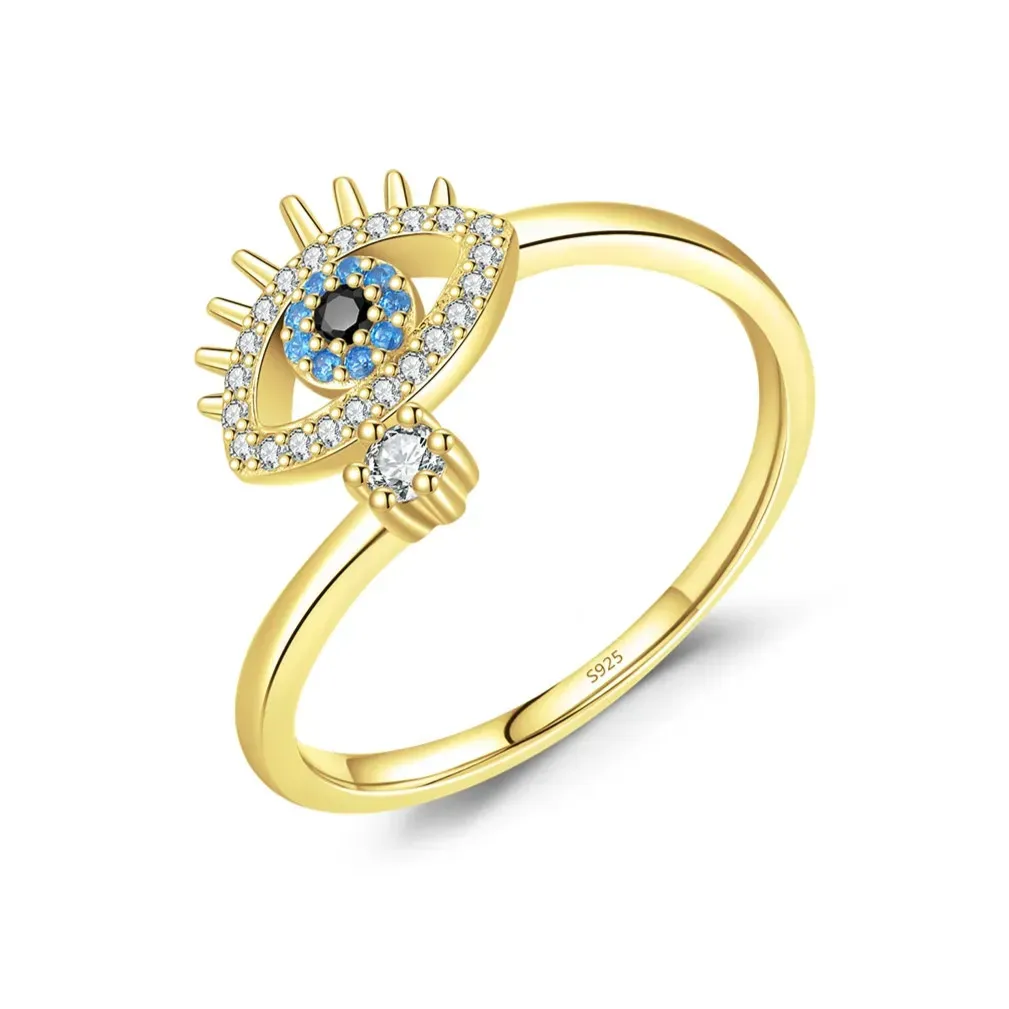 925 Sterling Silver Eyelash Adjustable Ring