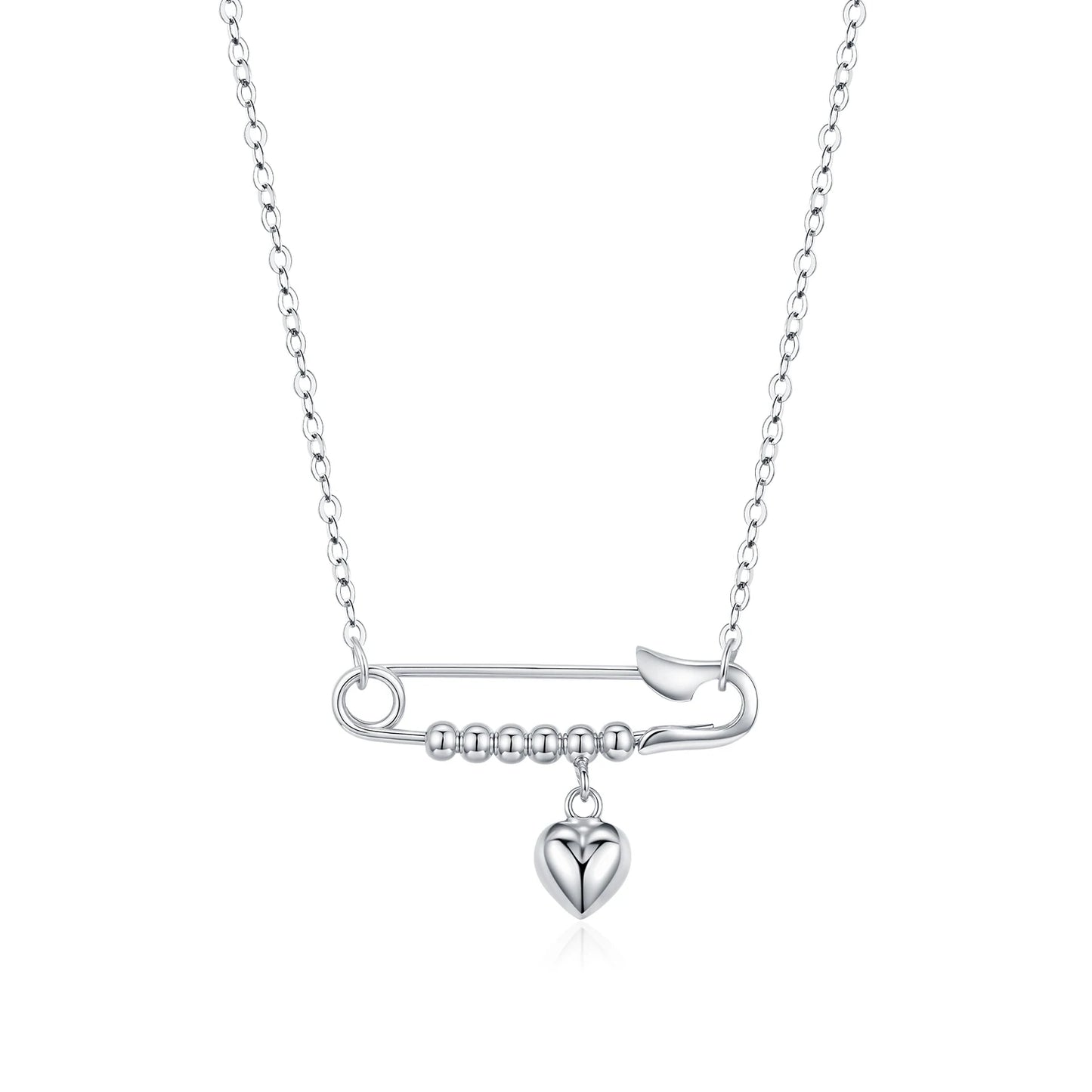 Trendy Mirror Heart Swing Necklace
