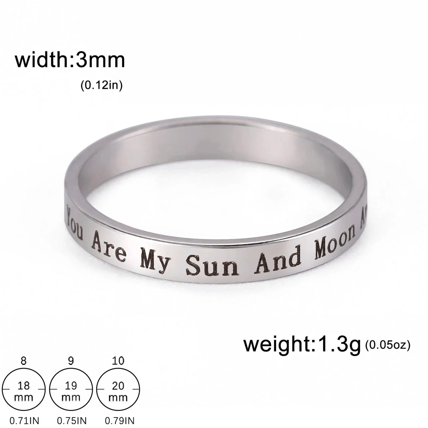 Positive Words Inspirational Ring