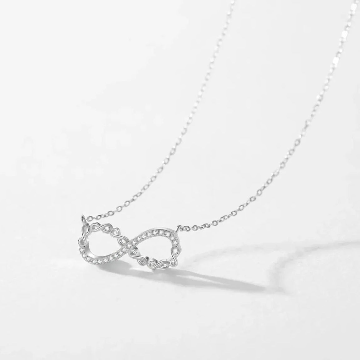 Silver Romantic Infinite Love Pendant Necklace