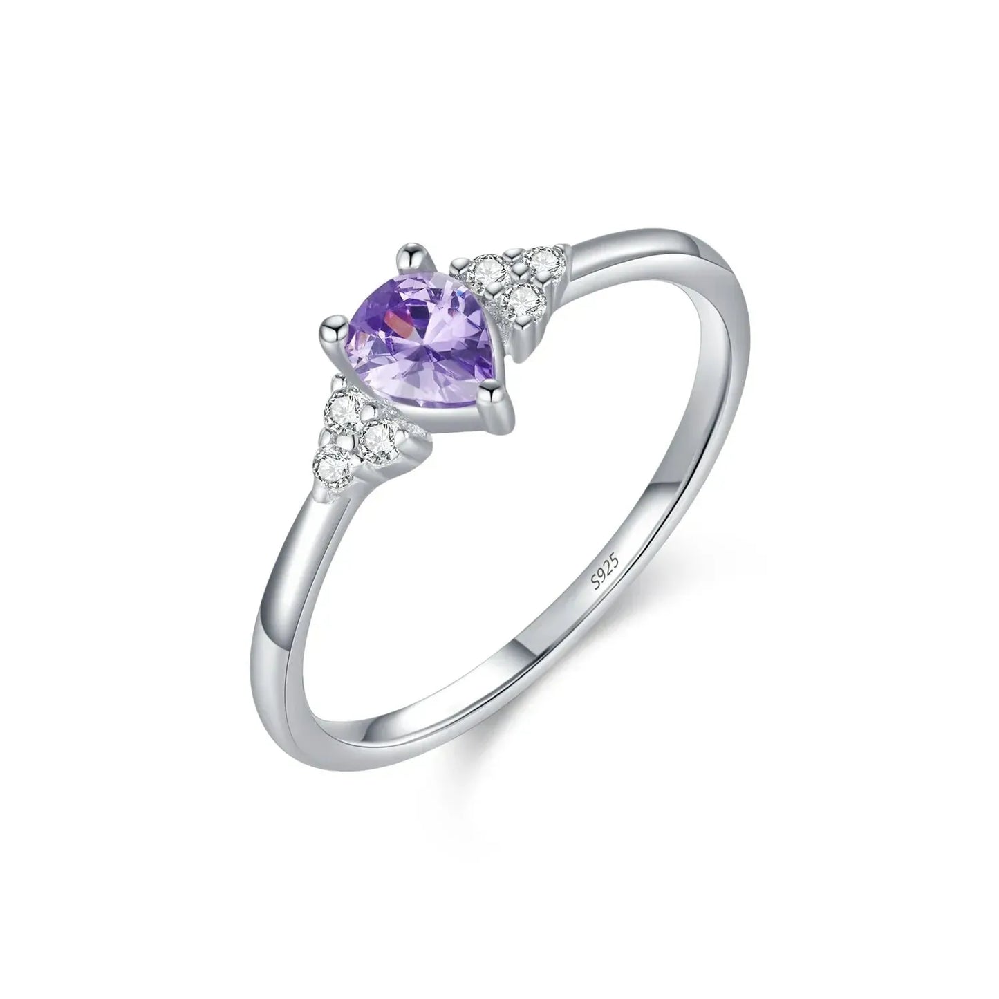 Silver Water Drop Cocktail Ring