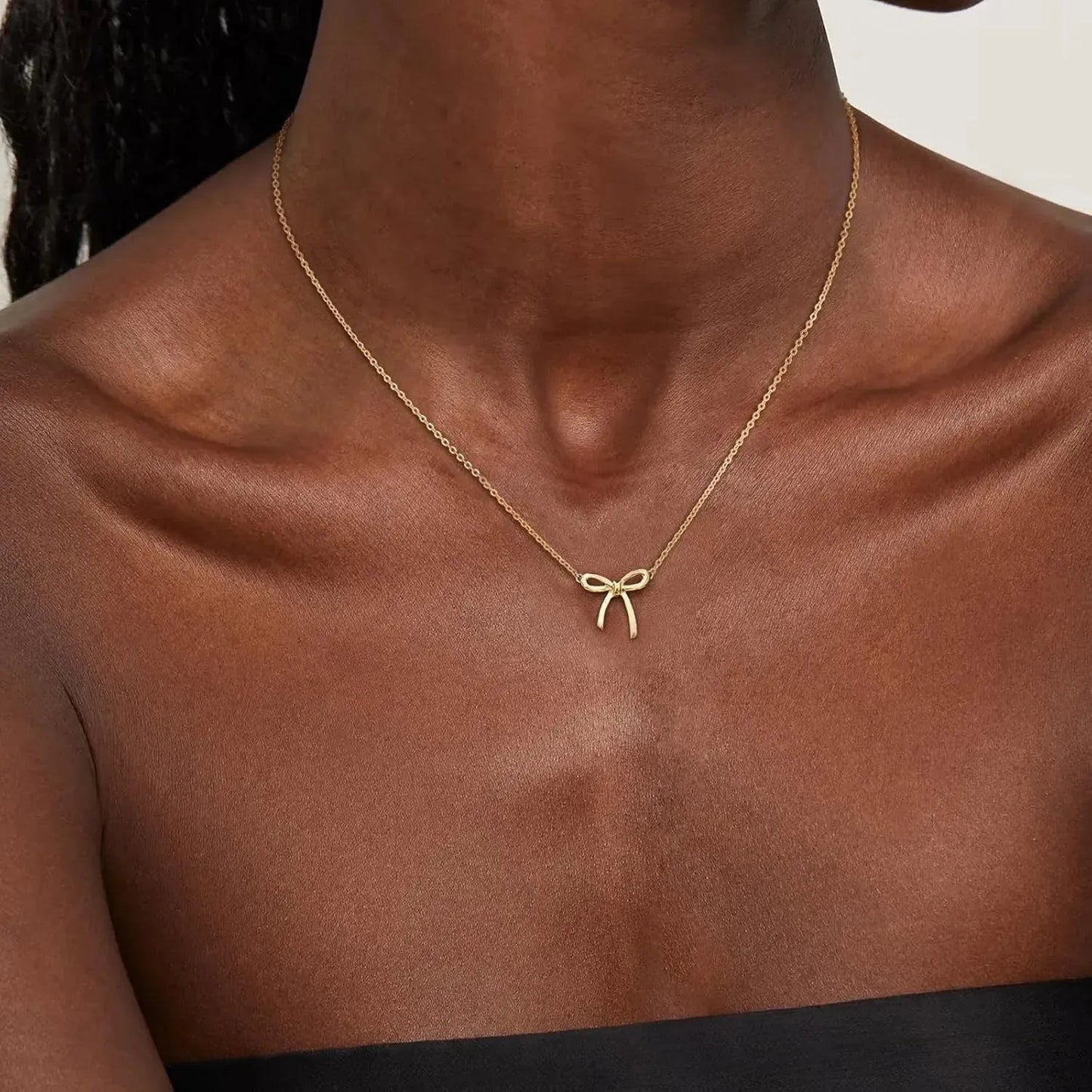 Cute Bow Pendant Choker Chain Necklaces