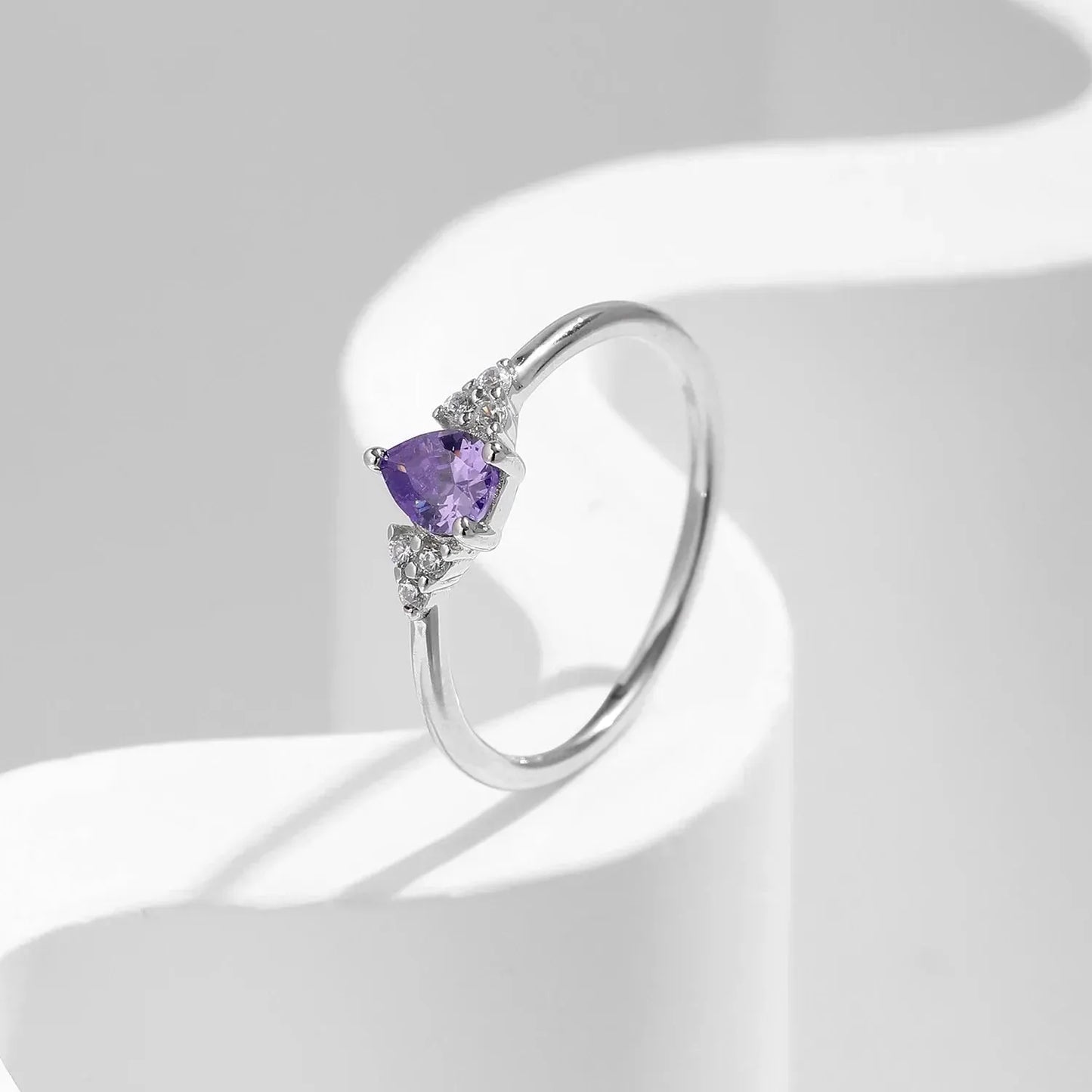 Silver Water Drop Cocktail Ring