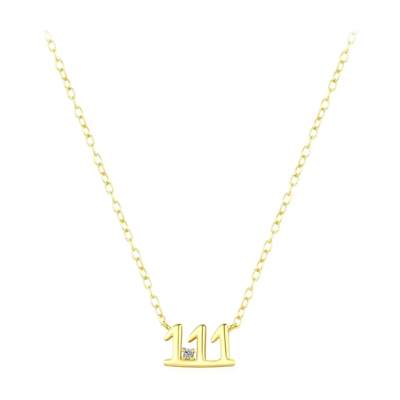 925 Sterling Silver Simple Digit Stackable Necklaces