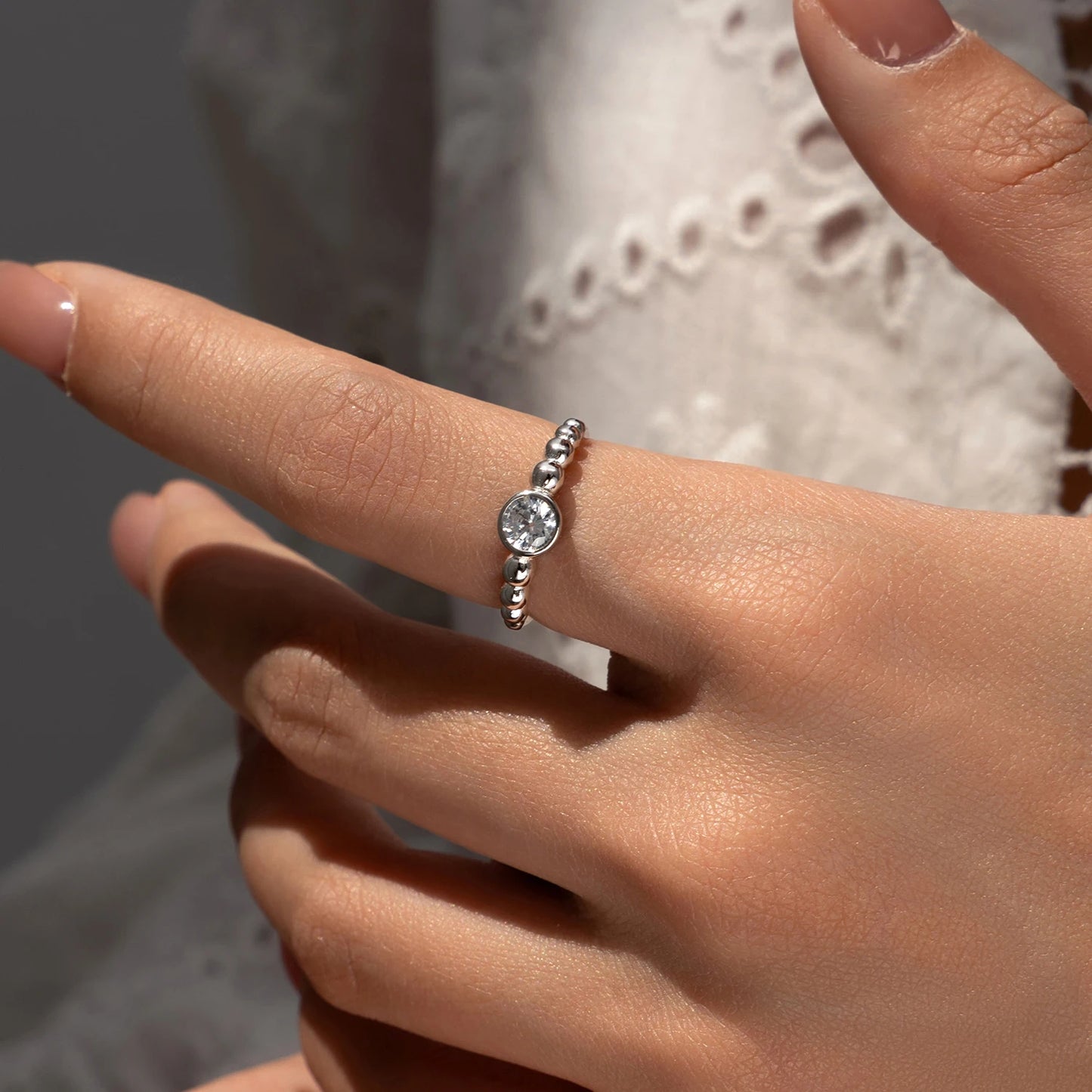 0.5Ct VVS1 Moissanite Ring