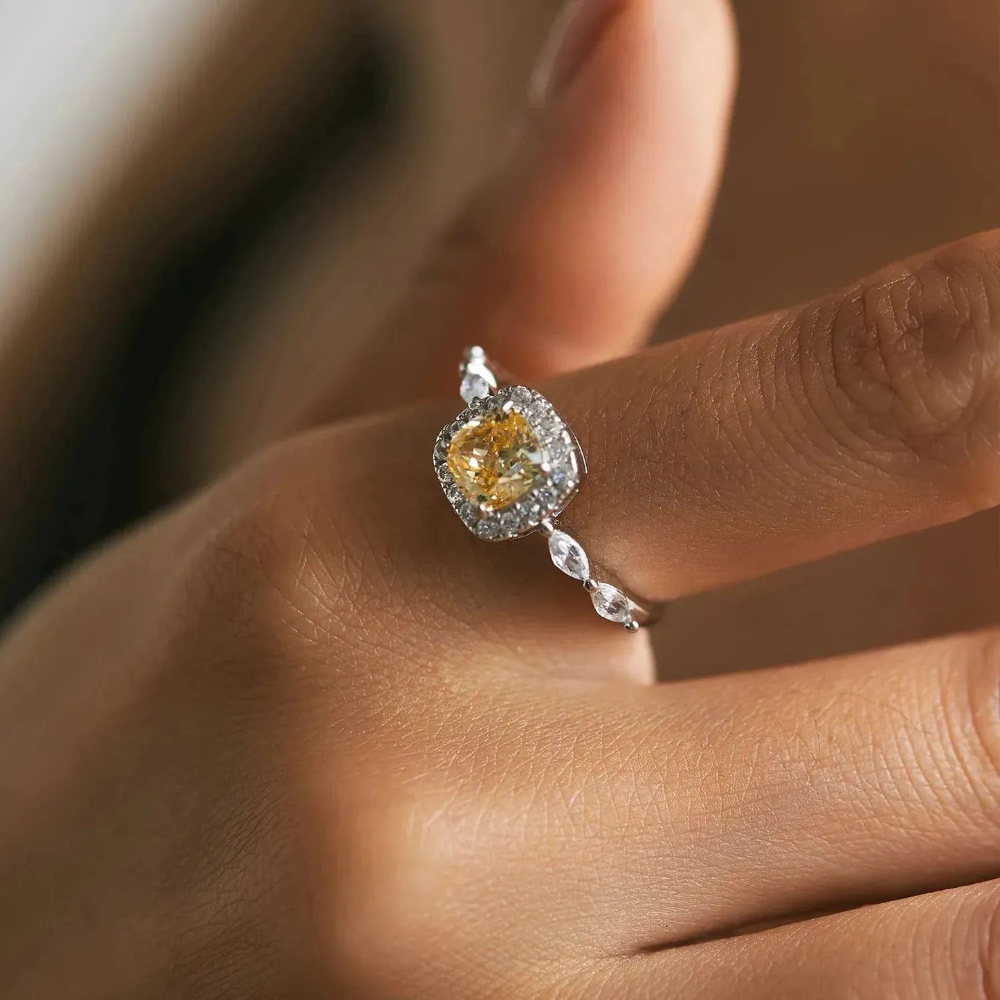 Classic Pink & Yellow Ice Cut Ring