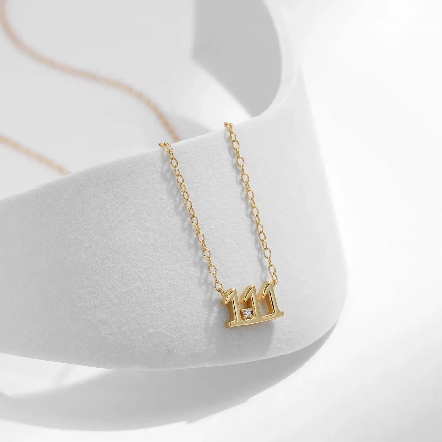 925 Sterling Silver Simple Digit Stackable Necklaces
